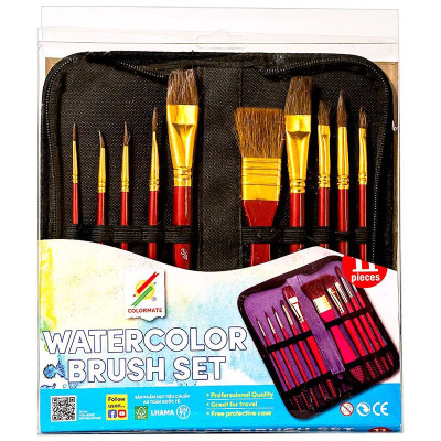 Bộ 10 Cây Cọ Vẽ Màu Nước - Colormate 113004