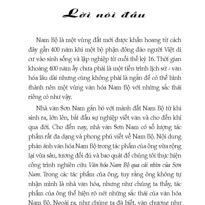Văn Hóa Nam Bộ Qua Cái Nhìn Của Sơn Nam