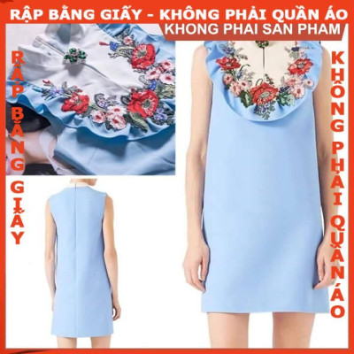 Rập đầm dáng suông cổ chân - Rập giấy A0 mã R41 (BẢN VẼ)