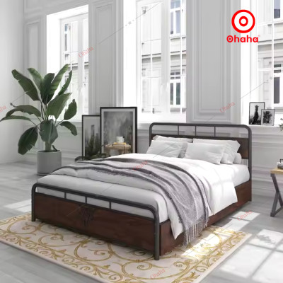 [ Miễn phí giao hàng và lắp đặt tại TP.HCM] Giường ngủ sắt hiện đại Ohaha - GS007