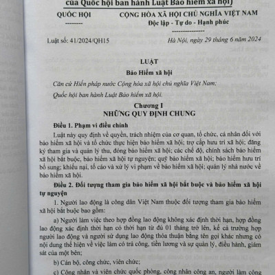 Sách Luật Bảo Hiểm Xã Hội năm 2024 – Quy Định Mới về Tiền Lương, Bảo Hiểm Y Tế và Chính Sách Hỗ Trợ Việc Làm - V2570T