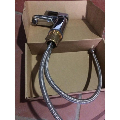 [FREESHIP] Vòi chậu rửa mặt INAX chân cao 14cm nóng lạnh kèm đủ 2 dây cấp bảo hành 5 năm