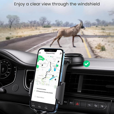 Ugreen UG20473LP405TK Màu Đen Giá đỡ điện thoại trên xe hơi dạng hít kiểu thác nước - HÀNG CHÍNH HÃNG