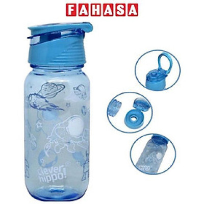 Bình Nước Clever Hippo 450 ml - WB01/BLUE - Màu Xanh Dương