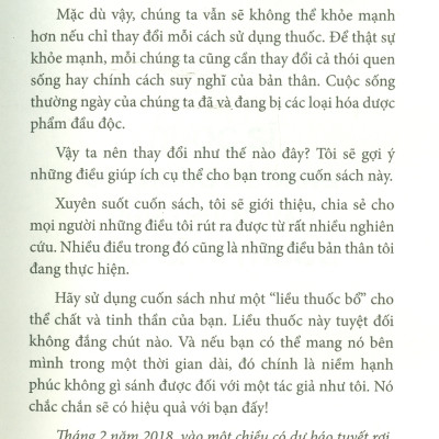 Sống Khoẻ Mạnh Không Phụ Thuộc Vào Thuốc