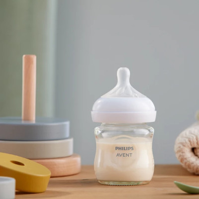 Philips Avent bình sữa thủy tinh mô phỏng tự nhiên mới 120ml bé từ 0 tháng SCY930/01