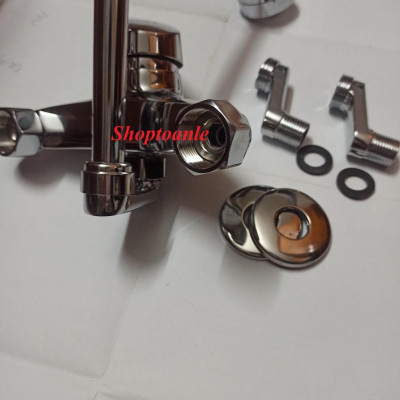 [FREESHIP] Vòi chậu rửa bát INAX cắm tường nóng lạnh cần mềm ( đã bao gồm chân sen gắn tường) bảo hành 5 năm