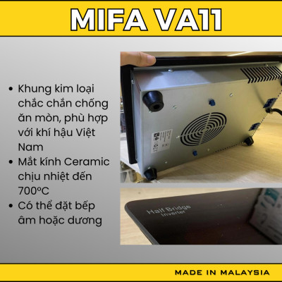Bếp từ đơn MiFa VA11 cống suất 3000W Đun Liu Riu - Hàng Chính Hãng