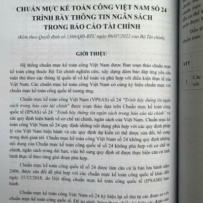 Sách Hệ Thống Chuẩn Mực Kế Toán Công Việt Nam – VPSAS (V2526T)