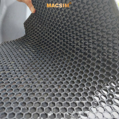 Thảm 2 lớp (sd3) dạng lưới lục giác cho Honda HRV 2022+ bề mặt cao su siêu sạch nhãn hiệu Macsim