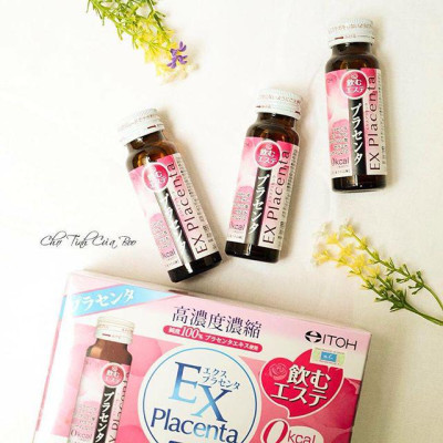 Thực phẩm chức năng nước uống chống lão hóa bổ sung Collagen Itoh EX Placenta (10 lọ x 50ml) Số 1 Nhật bản 
