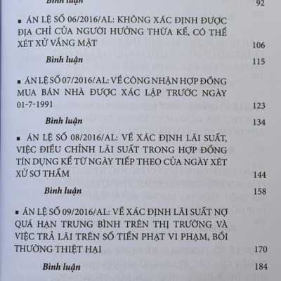 Bình luận khoa học bản án và án lệ - tập 1 
