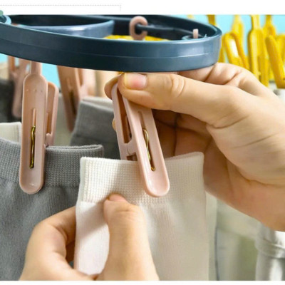 Móc treo tất vớ quần áo trẻ em 32 kẹp, móc chùm phơi đồ em bé