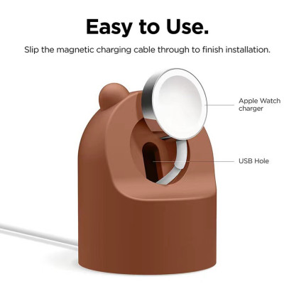 Giá Đỡ dành cho Dock Sạc Apple Watch Hoạt Hình Chống Đứt Gãy Dây- Hàng Chính Hãng