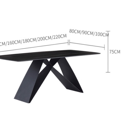 Bàn ăn cao cấp Juno Sofa mặt đá chân sắt M hiện đại