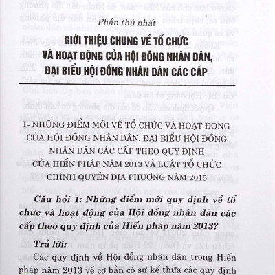Cẩm Nang Dành Cho Đại Biểu Hội Đồng Nhân Dân Các Cấp