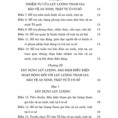 Luật lực lượng tham gia bảo vệ an ninh, trật tự ở cơ sở (bản in 2024)