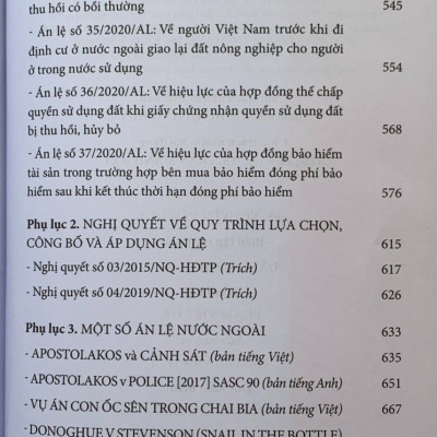 Bình luận khoa học bản án và án lệ - tập 1 