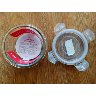 Bộ 2 hộp thủy tinh đựng thực phẩm chịu nhiệt COBA