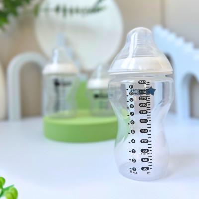 Bình Sữa Ty Siêu Mềm Tự Nhiên Tommee Tippee Natural Start 340ml, Núm Ty Của Bình 3-6 Tháng