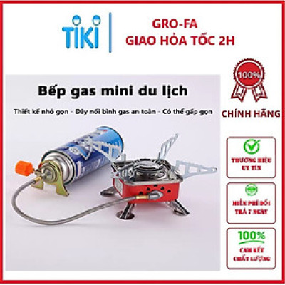Bếp Ga Xếp Gọn Du Lịch Có Dây - Hàng Chính Hãng