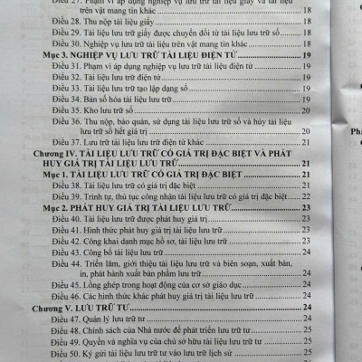 Sách Luật Lưu Trữ – Công Tác Văn Thư, Lưu Trữ, Thời Hạn Bảo Quản Hồ Sơ, Tài Liệu Trong Hoạt Động Của Cơ Quan, Tổ Chức, Đơn Vị (V2515T)