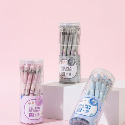 Bút Gel Deli 0.5 mm - Phiên Bản Sơn Tùng M-TP Giới Hạn - Deli G16-BL - Màu Xám - Mực Đen