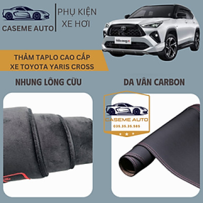 [TOYOTA YARIS CROSS] Thảm Taplo 3 Lớp Dành Cho Xe TOYOTA YARIS CROSS, Nhung Lông Cừu Và Da Vân Carbon Cao Cấp - Hàng Chính Hãng