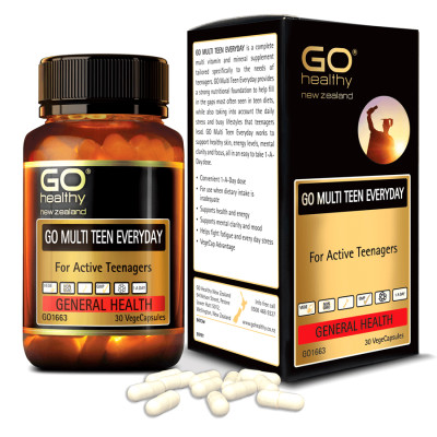 GO MULTI TEEN EVERYDAY 30 VIÊN – Viên uống cho tuổi teen nhập khẩu chính hãng GO Healthy New Zealand