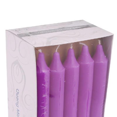 Hộp 15 cây nến thơm thẳng Quang Minh Candle FTRAMART EDC2317 cao 15cm (Tím)