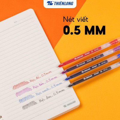 Combo 5/10/20 Bút gel Thiên Long mực khô nhanh,nét viết êm mượt Flexgel ngòi 0.5mm phù hợp cho học sinh,sinh viên GEL-042