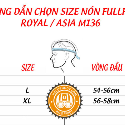 Mũ Bảo Hiểm Fullface Royal M136 An Toàn, Thời Trang - Chính Hãng