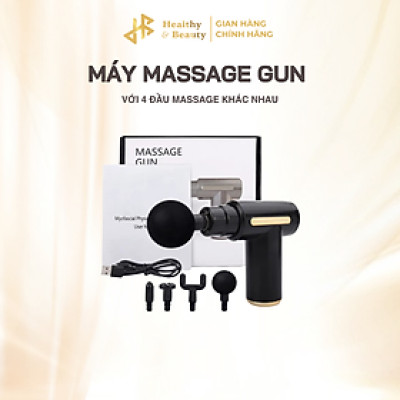Máy massage Gun Cảm ứng 4 đầu massage tiện lợi, cải thiện sức khỏe, giảm đau mỏi cơ vai gáy