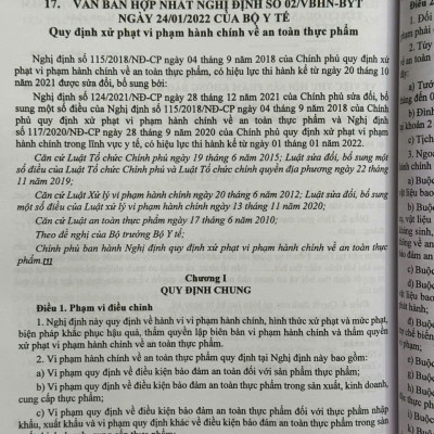 Sách Luật An Toàn Thực Phẩm – Công Tác Thanh Tra Kiểm Tra Bảo Đảm An Toàn Vệ Sinh Thực Phẩm Trong Các Đơn Vị, Doanh Nghiệp, Quán Ăn, Nhà Hàng, Khách Sạn - V2305D