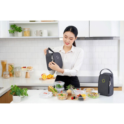 Bộ 2 hộp thủy tinh đựng thực phẩm chịu nhiệt COBA