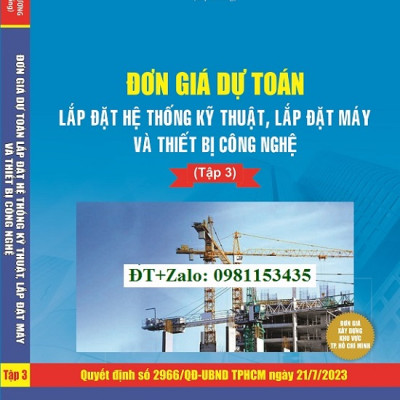 Combo 3 Cuốn Đơn Giá Dự Toán Xây Dựng Công Trình Thành Phố Hồ Chí Minh