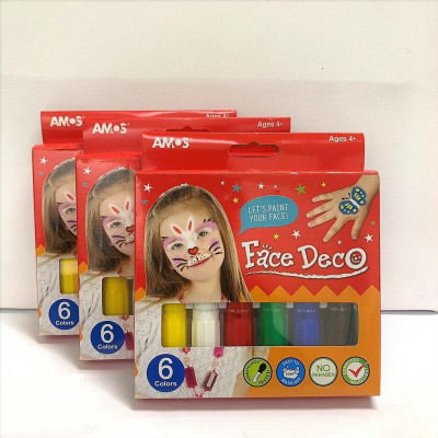 Bộ Màu vẽ mặt 6 màu nhập khẩu Hàn Quốc AMOS Deco FD5P6