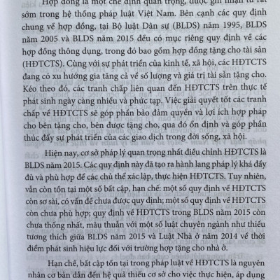 Hợp Đồng Tặng Cho Tài Sản Theo Pháp Luật Việt Nam - Một Số Vấn Đề Lý Luận Và Thực Tiễn