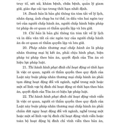 Luật thi hành án hình sự năm 2019 - bản in 2024