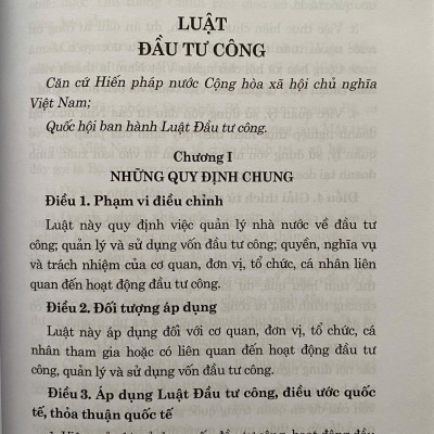 Luật Đầu Tư Công Năm 2024