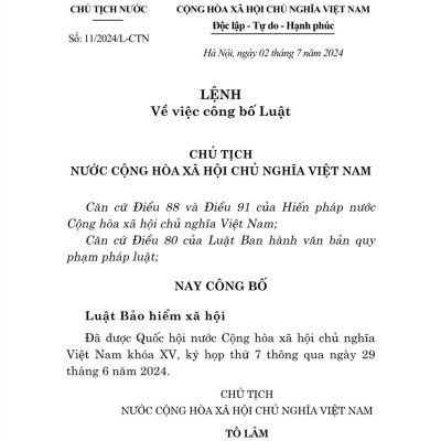 Luật bảo hiểm xã hội năm 2024 - bản in 2024