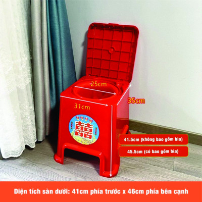 Bồn Cầu Di Động Ghế Đi Vệ Sinh Trong Nhà Chính Hãng Có Chân Đế Chống Trơn Trượt