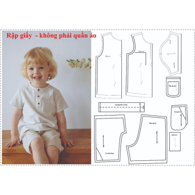 Rập giấy bộ quần áo mã B76 (BẢN VẼ)