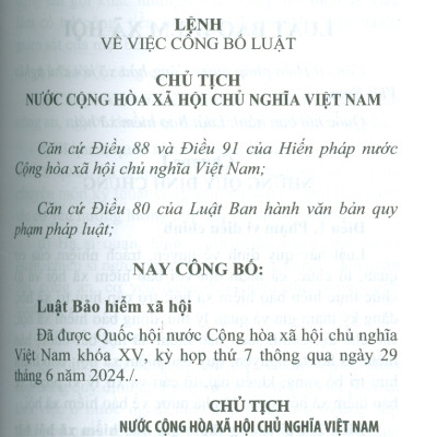 Luật Bảo Hiểm Xã Hội Năm 2024