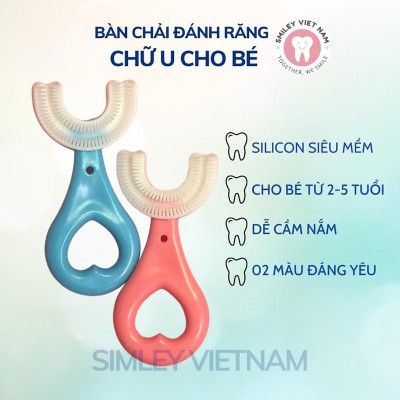 Bàn Chải Đánh Răng Silicon Hình Chữ U Cho Trẻ Em MINIIN - Cho Bé Từ 2 - 6 Tuổi