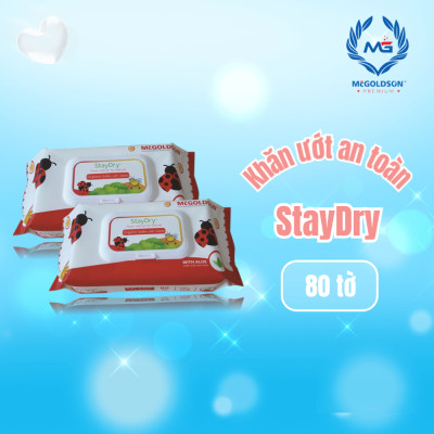 Khăn khô an toàn StayDry 550g tặng khăn ướt 80 tờ