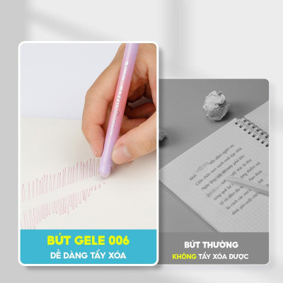 Hộp 20 Bút Gel Xóa Được 0.5 mm - Mazzic Thiên Long GELE-006 - Mực Xanh