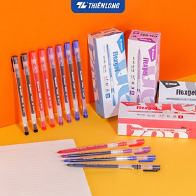 Combo 5/10/20 Bút gel Thiên Long mực khô nhanh,nét viết êm mượt Flexgel ngòi 0.5mm phù hợp cho học sinh,sinh viên GEL-042