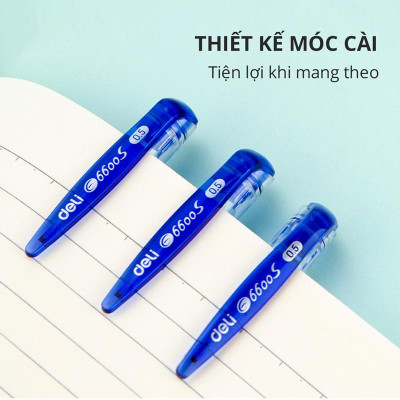 Bút Gel 0.5 mm - Deli E6600S-XD - Mực Xanh