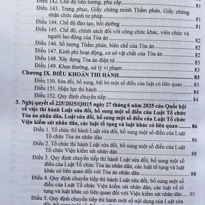 Luật Tổ Chức Toà Án Nhân Dân, Viện Kiểm Sát Nhân Dân ( Sửa Đổi, Bổ Sung Năm 2025 ) Văn Bản Quy Định Chi Tiết Thi Hành